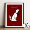 Walkies Shaggy Dog Framed - Drawing The Dog