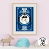 Captain Samoyed Art Print Kids Wall Decor