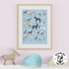 Alphabet Of Dogs Kids Wall Decor by Drawing The Dog