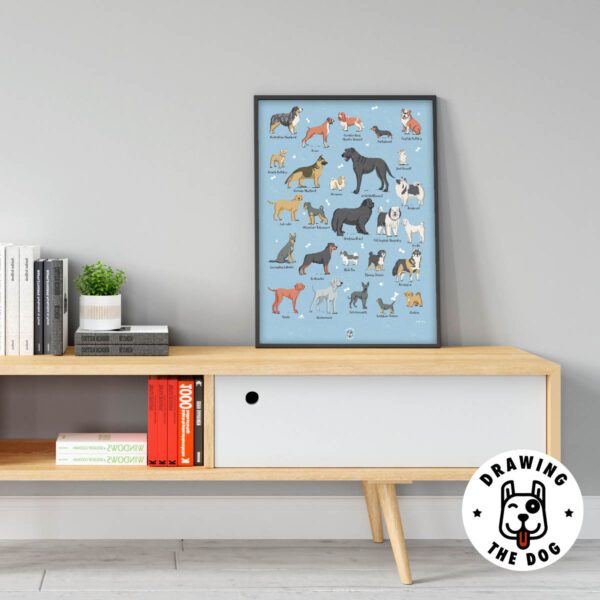 Alphabet Of Dogs Living Room Decor by Drawing The Dog