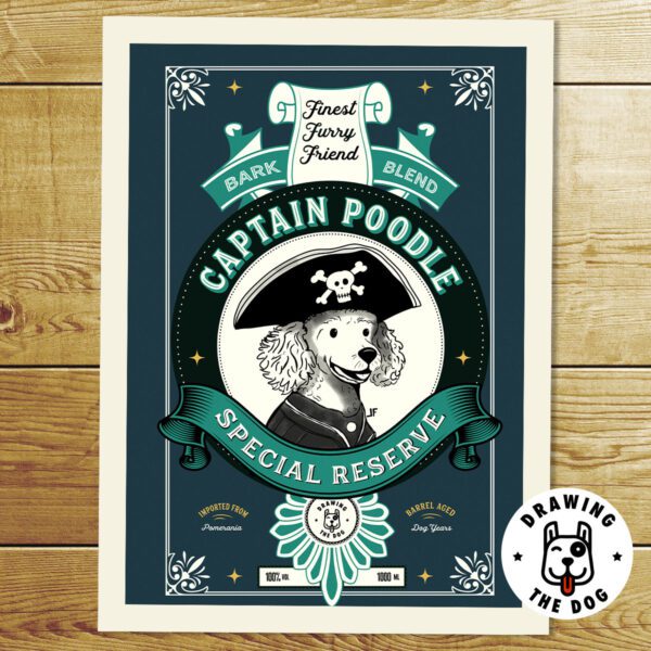 Captain Poodle Print