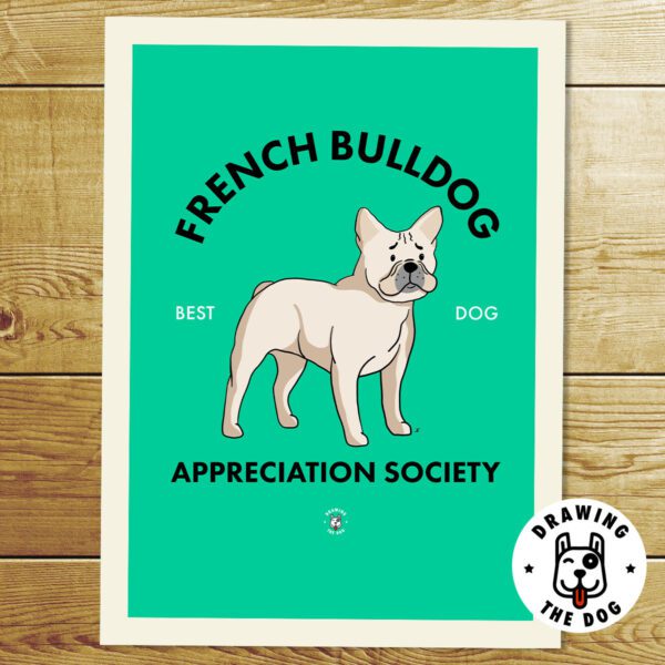 Cream French Bulldog AS Print