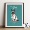 Dr Shep German Shepherd Art Print Framed