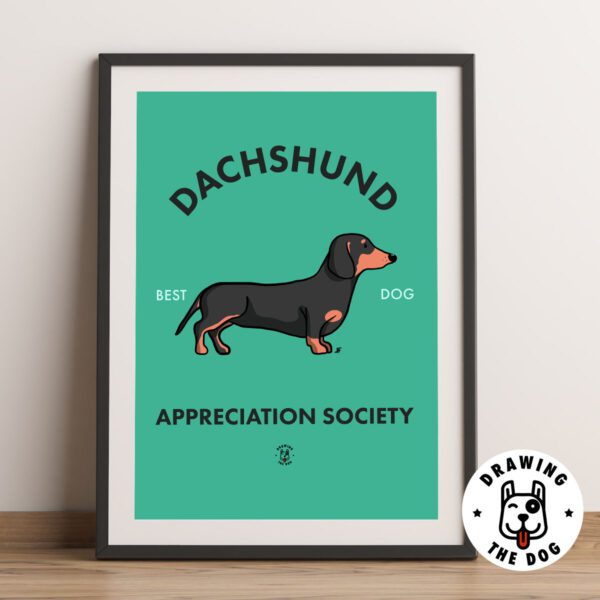 Dachshund AS Framed