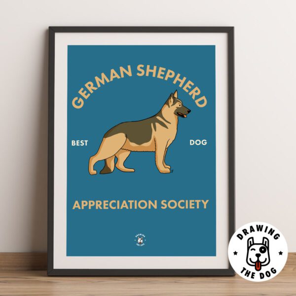 German Shepherd AS Framed