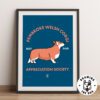 Pembroke Welsh Corgi Art Print Framed