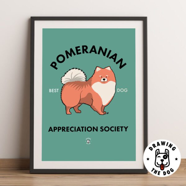 Pomeranian Art Print Framed