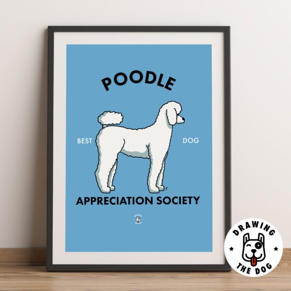 Poodle Print Framed