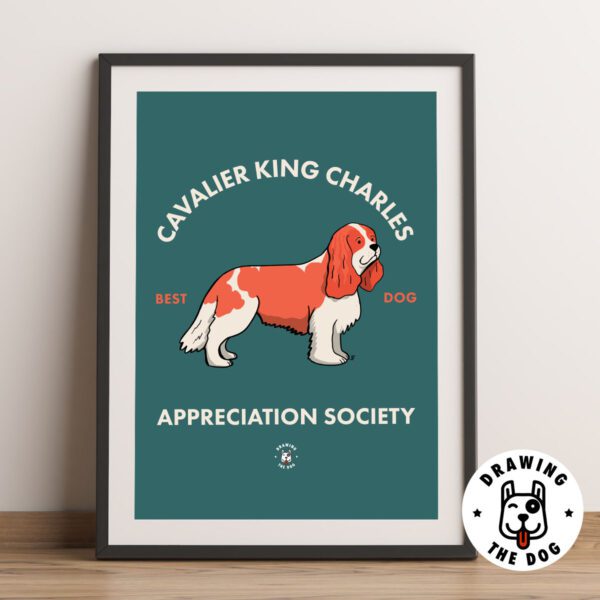 Cavalier King Charles Spaniel Art Print Framed