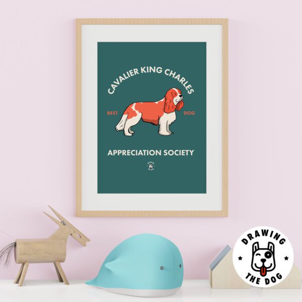 Cavalier King Charles Spaniel Art Print Kids Wall Decor