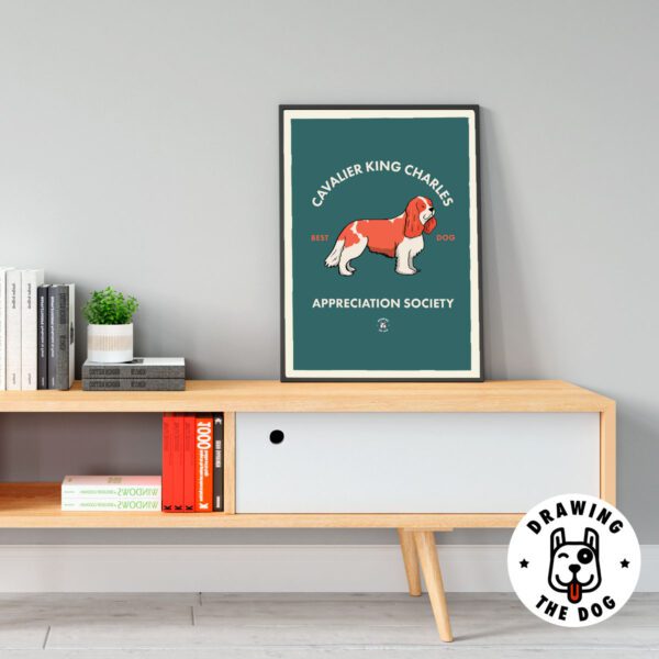 Cavalier King Charles Spaniel Art Print Living Room Decor