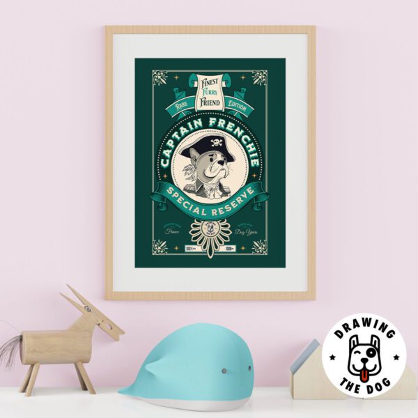 Sea Dog Captain Frenchie Kids Wall Decor