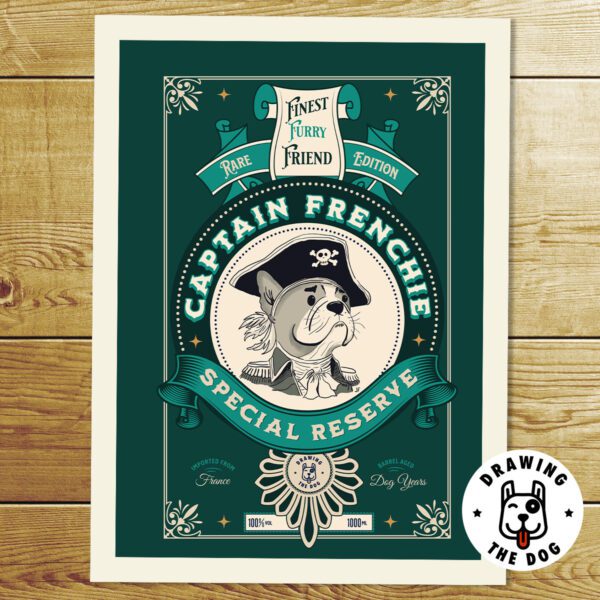 Sea Dog Captain Frenchie - French Bulldog Print